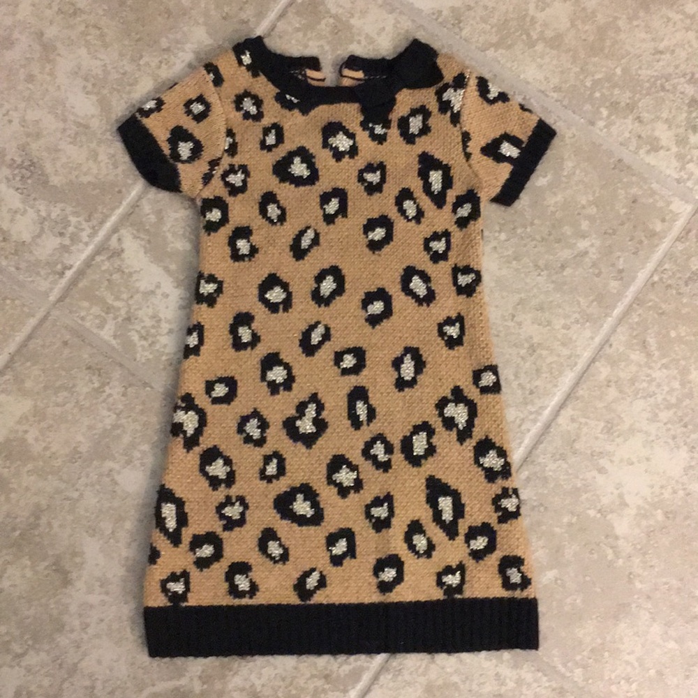 Animal print sweater dress
